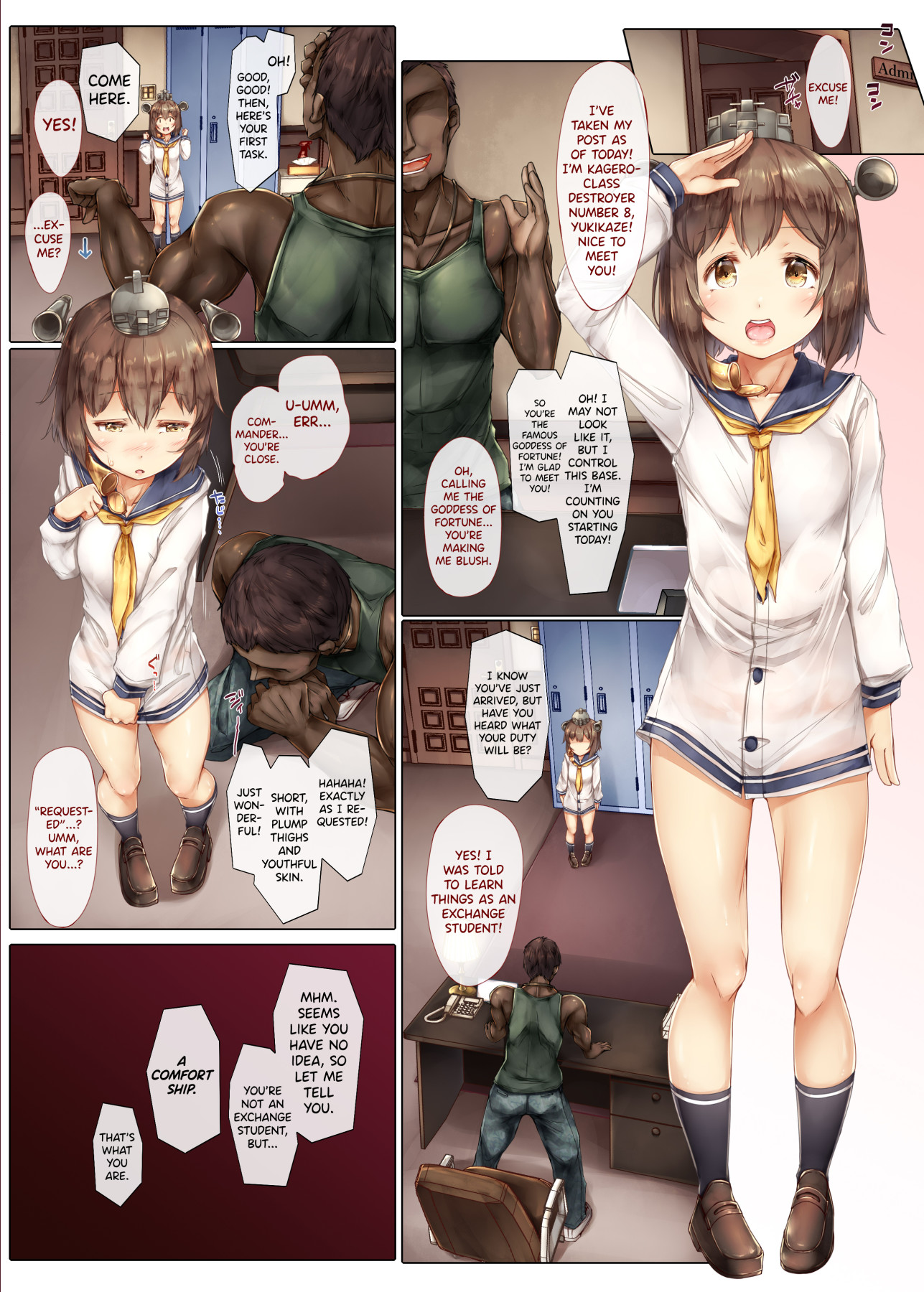 Hentai Manga Comic-A Story About Yukikaze Who I Believed In Doing NTR With a Foreigner-Read-5